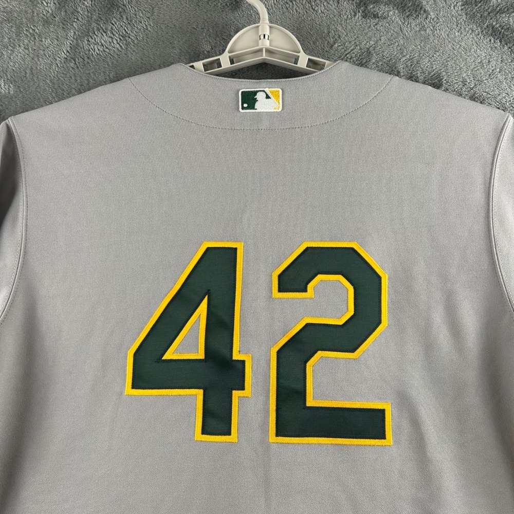 Majestic Oakland Athletics Team Issue Jersey Mens 48 MLB Jackie Robinson Day 42 - Picture 9 of 9